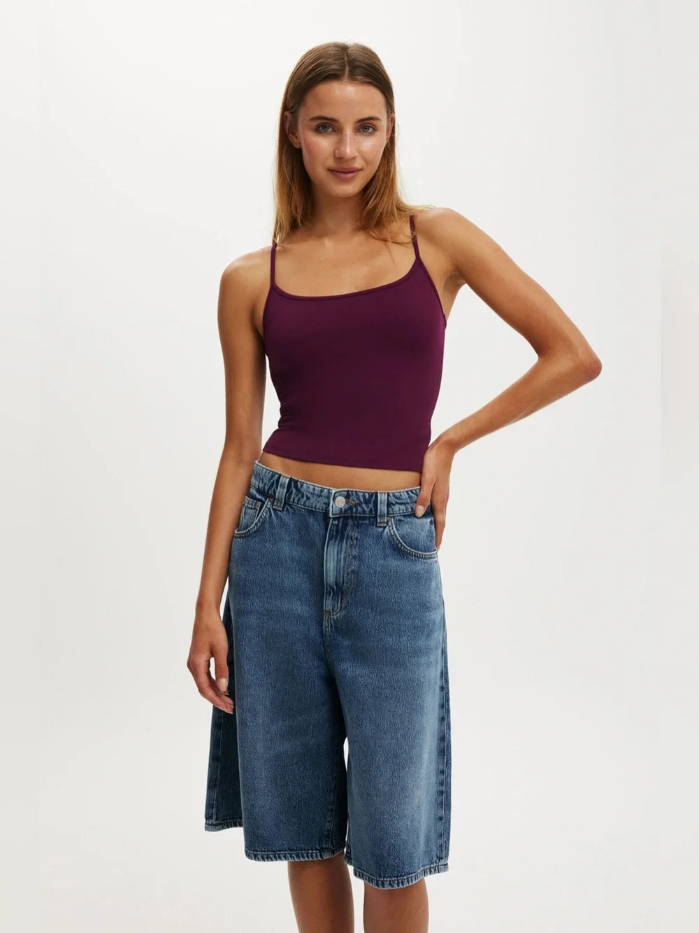 Cotton On Lyocell Wide Denim Jort